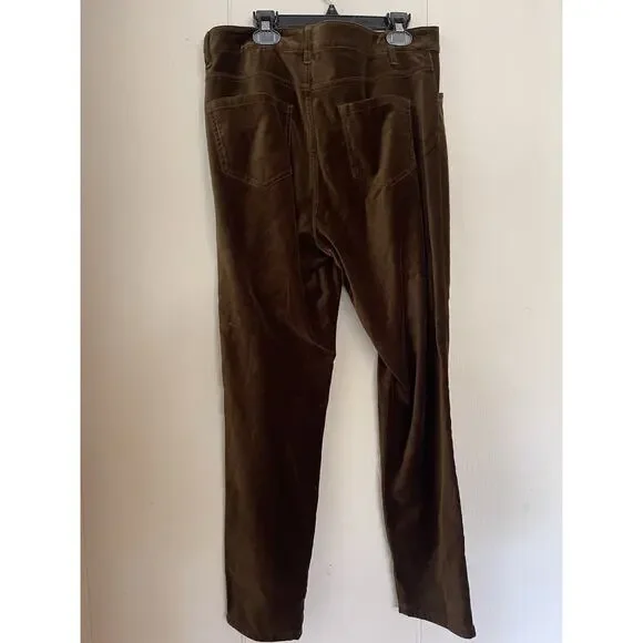 J. Jill Preppy Old Money Corduroy Pants Dark Brown Straight Leg 10 - Picture 3 of 4